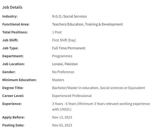 INGO Muslim Aid Jobs 2023