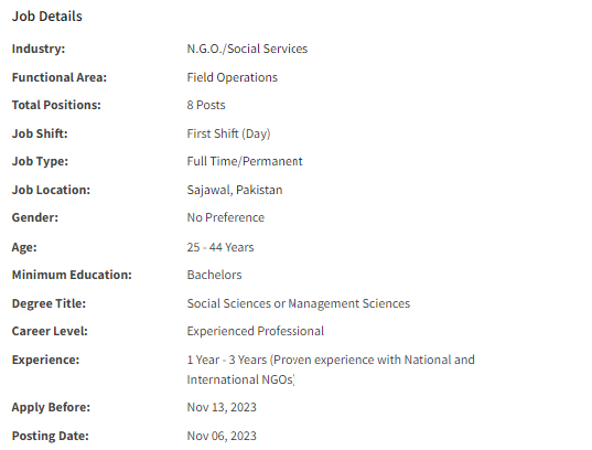Social Organizer Jobs at INGO 2023