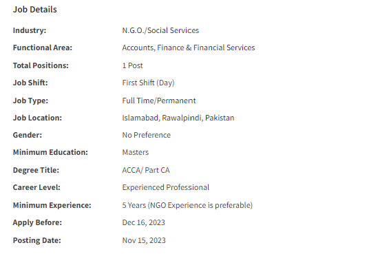 NGO need Assistant Manager Finance multiple cities Jobs 2023