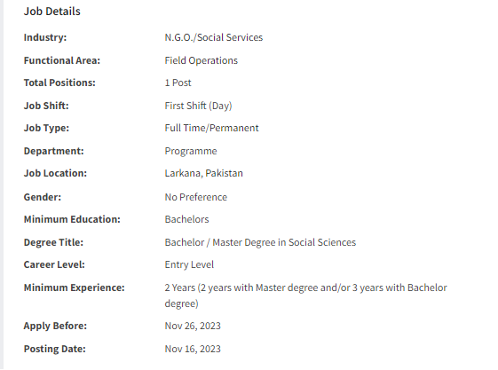 Islamic Relief International need Community Development Officer Jobs 2023