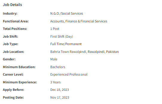 NGO need Accounts Officer Jobs 2023