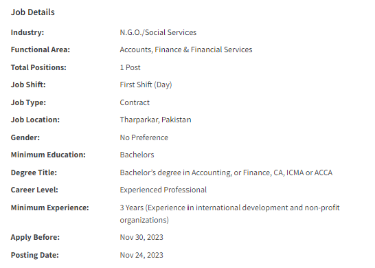 SIF International INGO need Admin & Finance Officer Jobs 2023