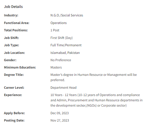 RADS NGO need Operations Manager Jobs 2023