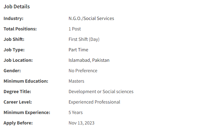 NGO need Consultant-Strengthening Org. Capacities Jobs 2023