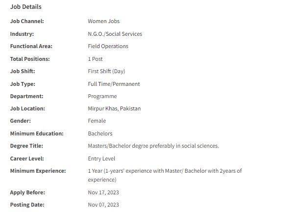 Assistant MEAL Officer required by Islamic Relief INGO Jobs 2023