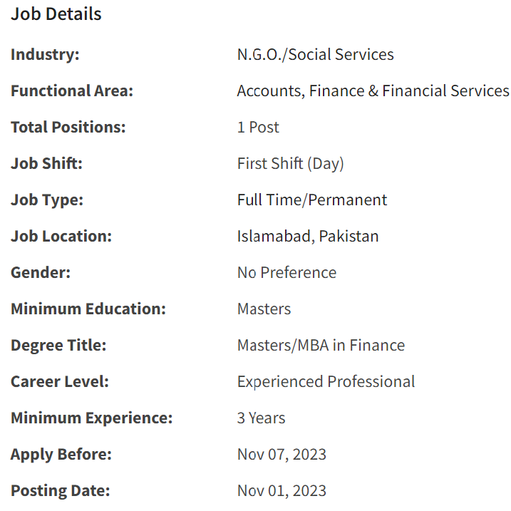 IRC International need Finance Officer Jobs 2023