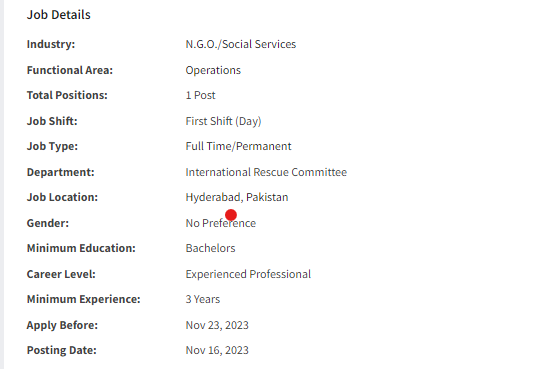 IRC International required Program Officer Jobs 2023