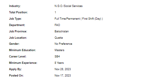 UN-FAO need COMMUNICATION SPECIALIST Jobs 2023