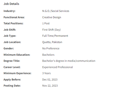 Islamic Relief International need Videographer Jobs 2023