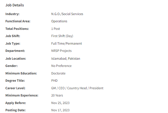 National Rural Support Programme-NRSP NGO Jobs 2023