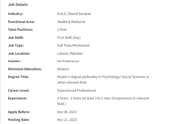 Nai Zindagi NGO need HTC Counselor Jobs 2023