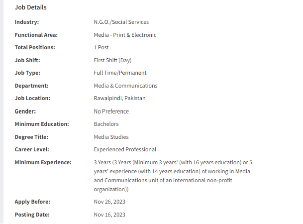 Islamic Relief International need Media and Communications Officer Jobs 2023