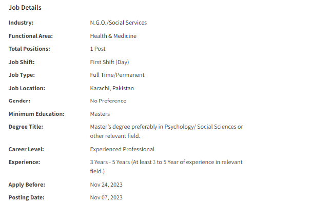 NGO need HTC Counselor Jobs 2023
