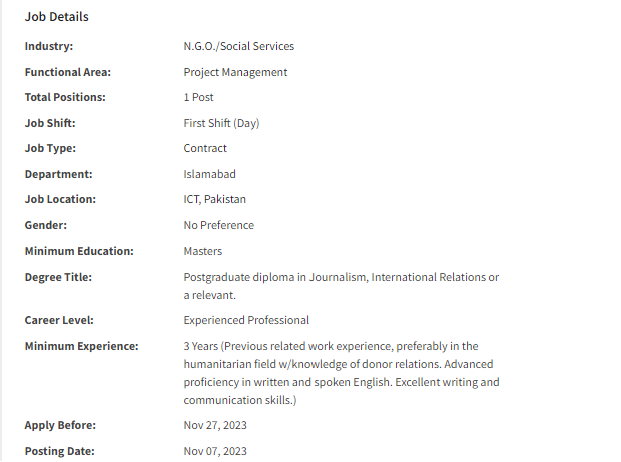 ACTED International need Project Development Officer Jobs 2023