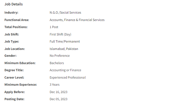 Admin / Finance Officer need by NGO Integral Global Jobs 2023