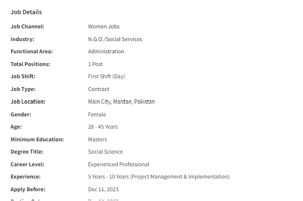 Khwendo Kor NGO need Regional Education Officer Jobs 2023
