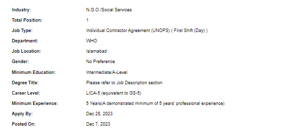 UN-WHO need Communication Assistant Jobs 2023