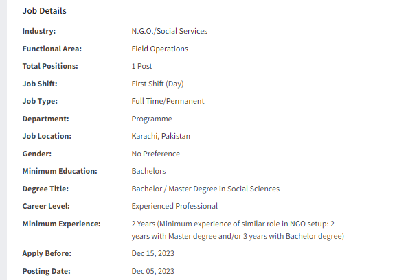 Islamic Relief International INGO need Community Development Officer Jobs 2023
