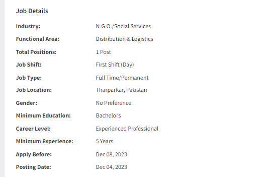 SIF France INGO need Base Logistics Officer Jobs 2023