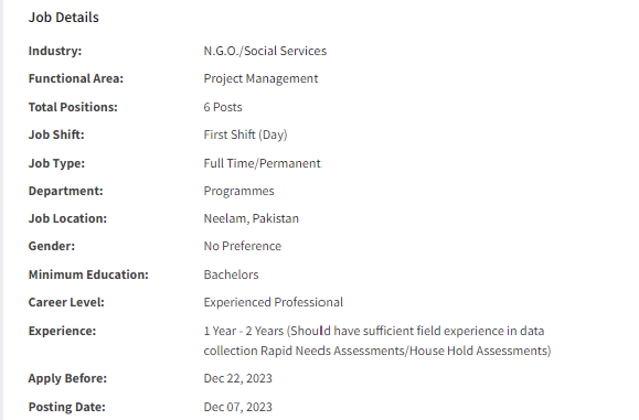 Muslim Aid International need Enumerator Jobs 2023