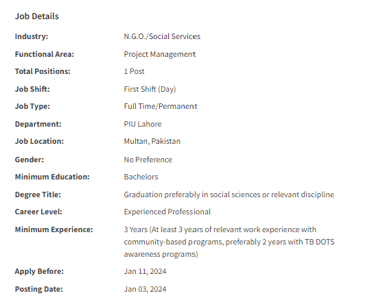 Mercy Corps International INGO need District Field Supervisor Jobs 2024