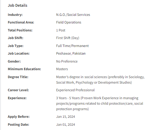 Qatar Charity INGO need Field Supervisor Jobs 2024