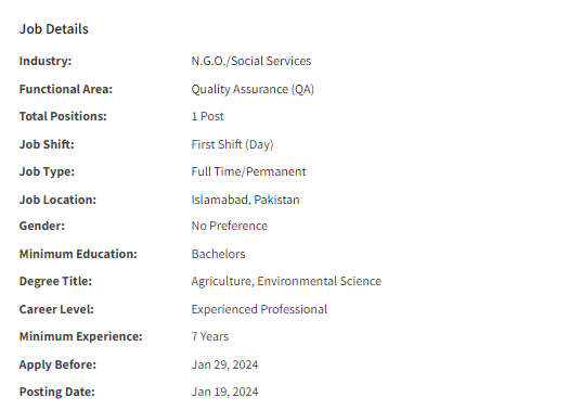 Food Security / Livelihood Specialist need by INGO Cesvi International Jobs 2024