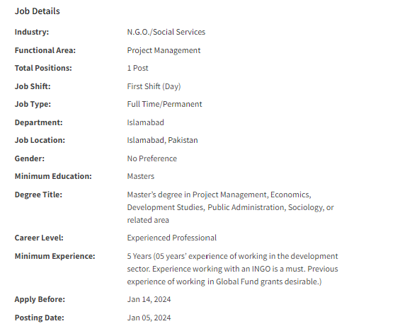 Mercy Corps International INGO need Senior Project Officer Jobs 2024