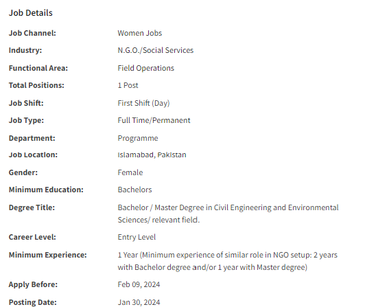 Islamic Relief International INGO need Assistant Officer Water Resource Management Jobs 2024