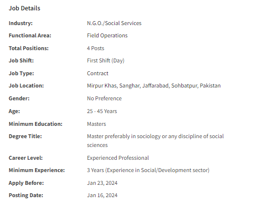 Gender & Protection Officer need by NGO SPO for multiple cities Jobs 2024