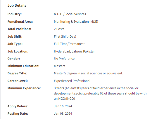 Mercy Corps International INGO need M&E Officer for multiple cities Jobs 2024