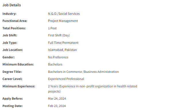 Project Assistant need by INGO Marie Adelaide Leprosy Centre Jobs 2024