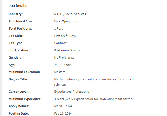 District Project Officer need by NGO Strengthening Participatory Organization Jobs 2024