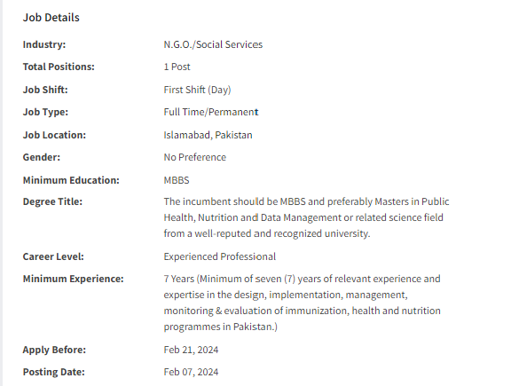 Programme Manager need by NGO Aga Khan Foundation Jobs 2024