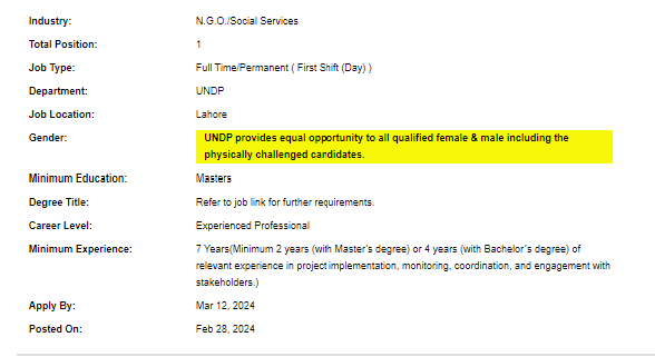 Project Manager need by UNDP Jobs 2024