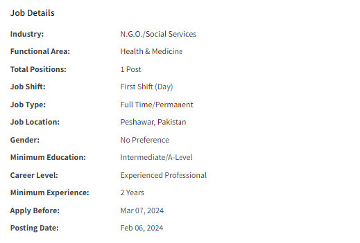 Lady Health Counselor by NGO Jobs 2024