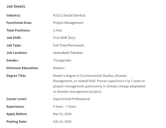 Project Coordinator need by Pakistan Partnership Initiative Jobs 2024