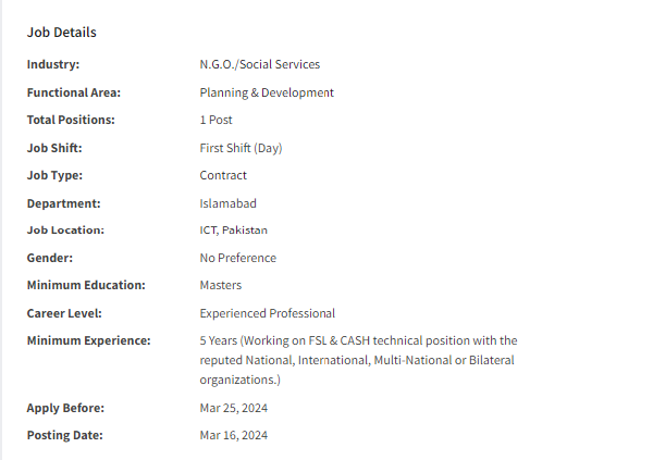 INGO ACTED International need Technical Advisor Jobs 2024