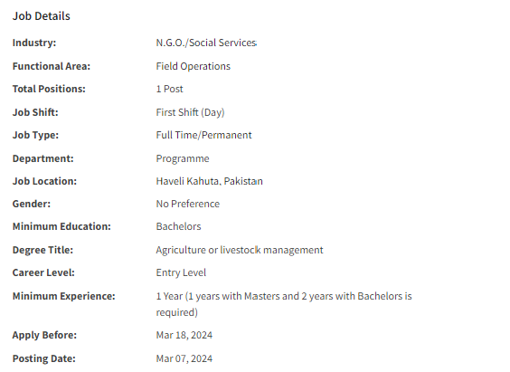 Assistant Livelihood Officer need by Islamic Relief International Jobs 2024