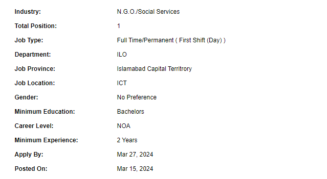 Communication and Information Management Officer need by UN-ILO Jobs 2024