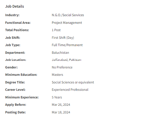 Deputy Project Manager need by INGO ACTED International Jobs 2024