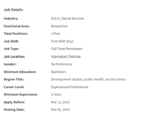 Program Coordinator need by NGO Jobs 2024