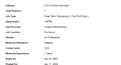 Programme Coordinator need by UNFPA Jobs 2024