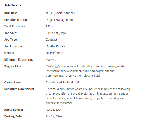 PSEA Officer need by INGO Qatar Charity for multiple cities Jobs 2024