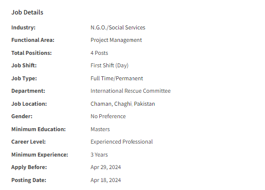 IRC International INGO need Community Engagement Officer for multiple cities Jobs 2024