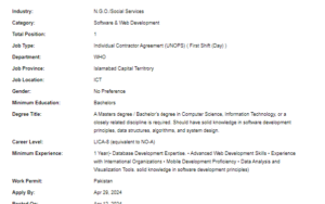 Information Management Officer need by UN-WHO Jobs 2024