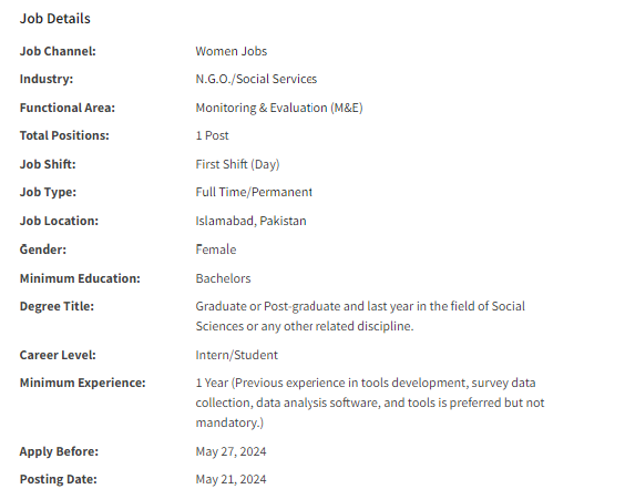 MEAL Intern need by INGO Secours Islamique France-SIF Jobs 2024