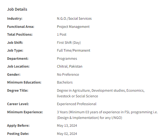 Muslim Aid International INGO need Project Officer Jobs 2024