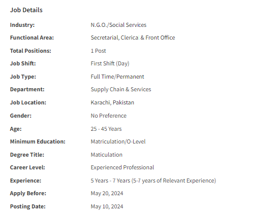 Office Assistant need by INGO Islamic Relief International Jobs 2024