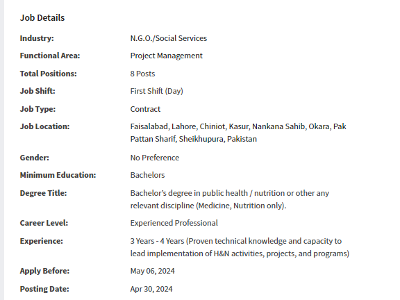 District Manager need by INGO Qatar Charity for multiple cities Jobs 2024
